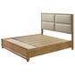 Crown Mark Florian 4 Piece Queen Storage Bed in Light Brown, , large
