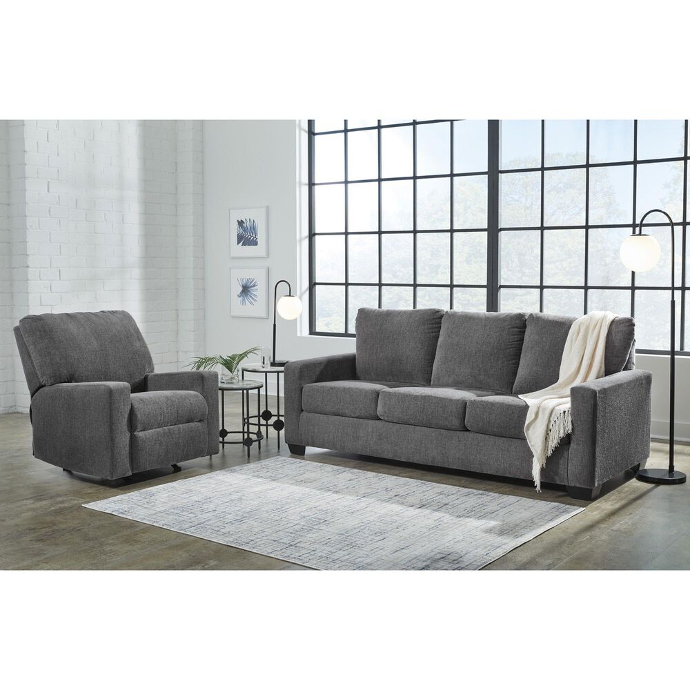 Ashley Rannis Stationary Queen Sofa Sleeper in Pewter, , large