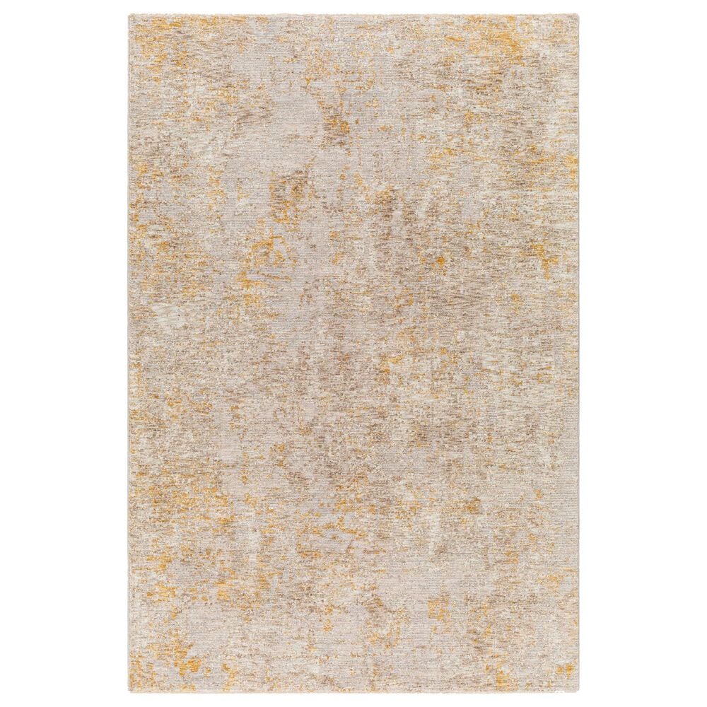 Surya Reina Light Gray, Light Brown, Medium Gray, Mustard and Tan 6"7" x 9"6" Area Rug, , large