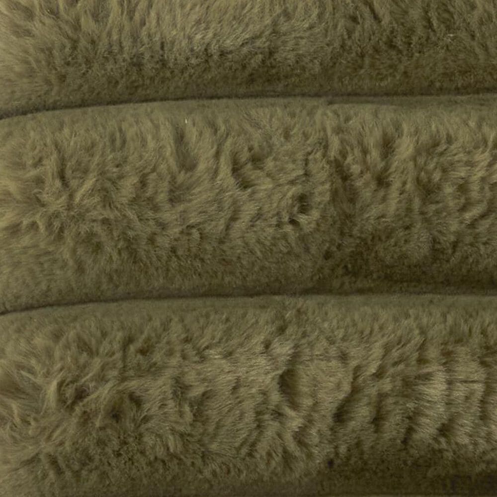 K &amp; K Interiors 60" Faux Fur Throw Blanket in Dark Green, , large
