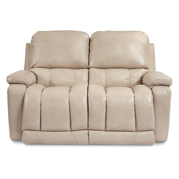 La-Z-Boy Greyson Leather Power Reclining Loveseat with Headrest in Ice, , large