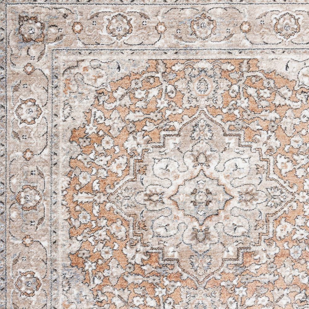 Safavieh Jasmine 4&#39;5&quot; x 6&#39;5&quot; Orange and Grey Area Rug, , large