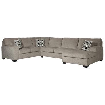 Ashley Ballinasloe 3-Piece Right Facing U-Shaped Sectional in Platinum, , large