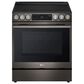 LG 2-Piece Kitchen Package with 6.3 Cu. Ft. Smart Slide-In Electric Range and 2.1 Cu. Ft. Smart Over-the-Range Microwave in Black Stainless Steel, , large