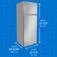 Danby 7.4 Cu. Ft. Top-Freezer Refrigerator with Partial Defrost in Stainless Steel, , large