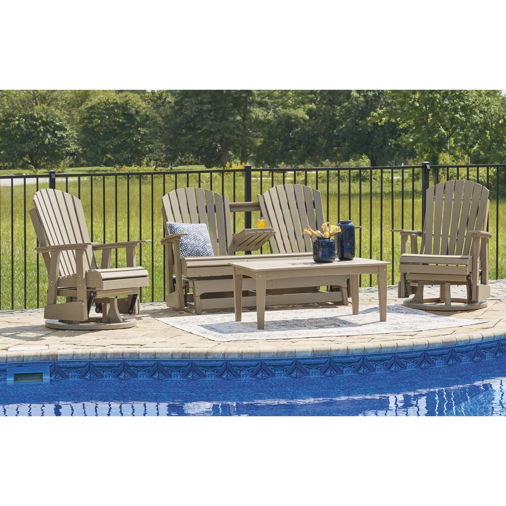 Ashley Hyland Wave Patio Rectangular Coffee Table in Driftwood, , large