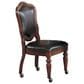 GAME TABLE AND 4 CHAIRS Bellagio 5-Piece Round Game Table Set in Distressed Brown Cherry, , large