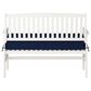 CorLiving Miramar Patio Bench in White/Navy Blue, , large