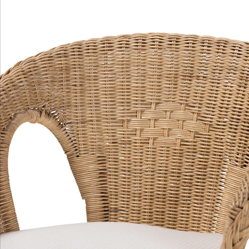 Baxton Studio Abbey Arm Chair in Natural Brown, , large