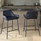 LumiSource Daniella Counter Stool with Black Faux Leather Upholstery in Black (Set of 2), , large