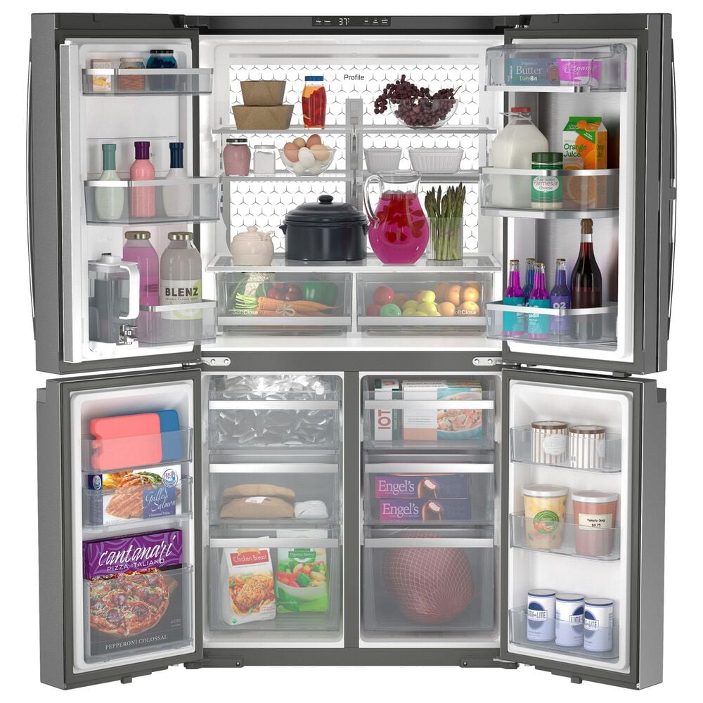 GE Profile 28.4 Cu. Ft. 4-Door Smart French Door Refrigerator in Stainless Steel, , large