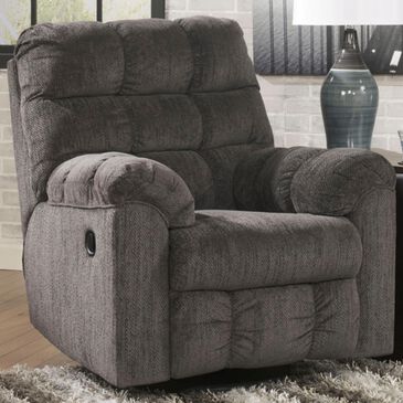 Signature Design by Ashley Acieona Manual Swivel Rocker Recliner in Slate, , large