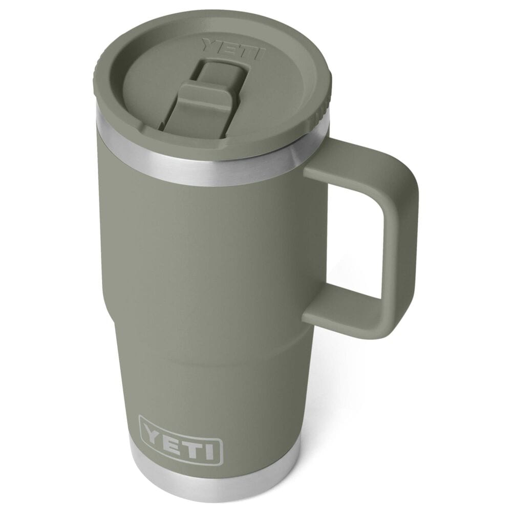 YETI Rambler 20 Oz Travel Mug with Color-Matched Straw Lid in Pampa Green, , large