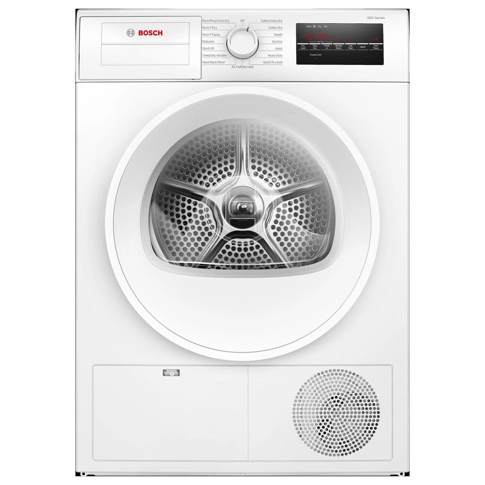 Bosch 300 Series 24" Compact Condensation Front Load Dryer in White, , large