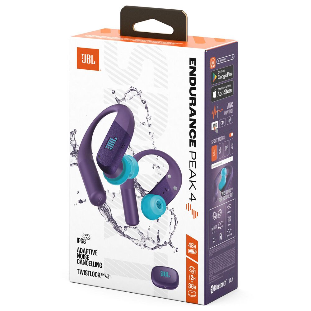 JBL Endurance Peak 4 True Wireless Earbuds in Purple, , large