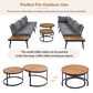 HOMLUX 6-Piece Outdoor Sectional Set in Gray, , large
