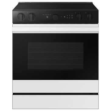 Samsung Bespoke Bespoke 6.3 Cu. Ft. Smart Slide-In Electric Smart Range with 5 Elements in White Glass, , large
