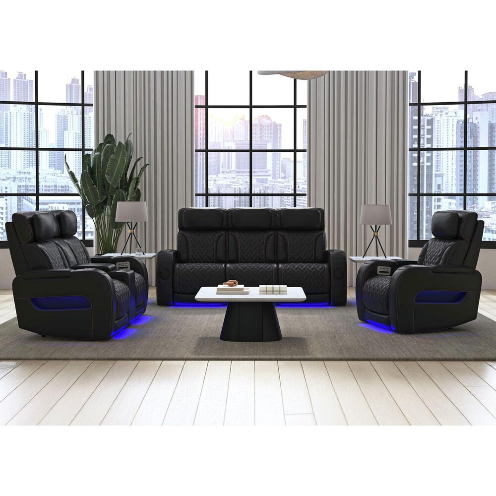 Mayberry Hill Prime Time Power Reclining Loveseat in Jett Black, , large