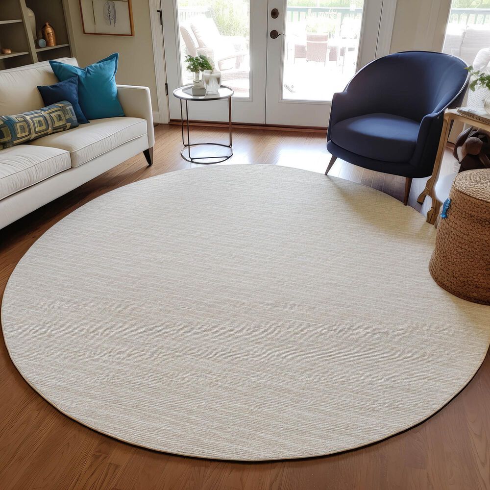 Dalyn Rug Company Laidley 4&#39; Round Linen Indoor/Outdoor Area Rug, , large