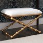 Linon Home Decor Campaign Sphere Stool in Gold, , large
