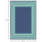 Oriental Weavers Meridian Navy and Green 5"3" x 7"6" Indoor/Outdoor Area Rug, , large