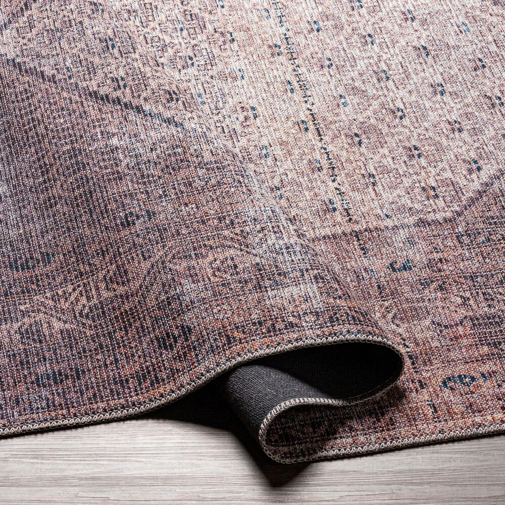 Surya Colin 2&#39;7&quot; x 10&#39; Plum, Ink Blue, Dusty Pink and Cream Runner, , large