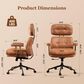 HOMLUX High Back Executive Office Chair with Suede Leather in Brown, , large