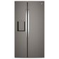 GE Appliances 24 Cu. Ft. Counter-Depth Side-By-Side Refrigerator in Fingerprint Resistant Slate, , large