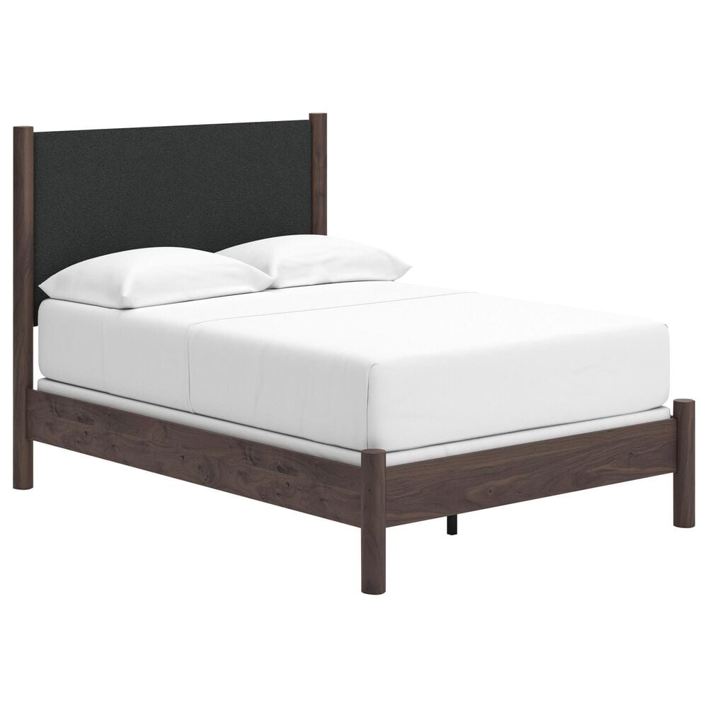 Ashley Pamytta Full Upholstered Panel Bed in Rich Brown, , large