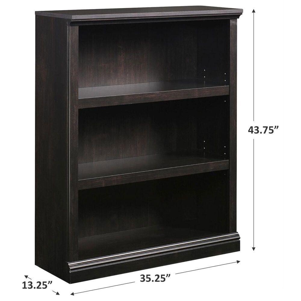 Sauder 3-Shelf Bookcase in Estate Black, , large