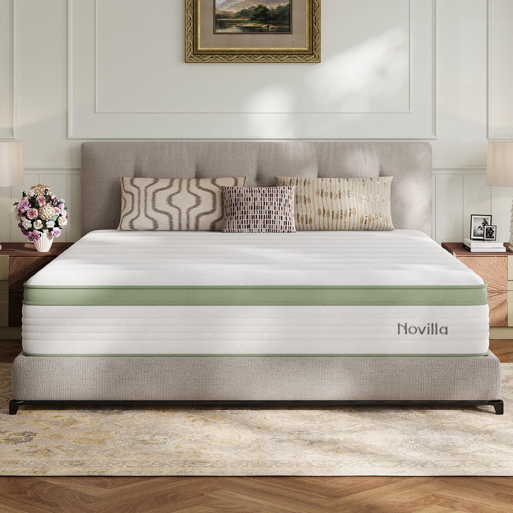 Novilla Grove 12" Medium Hybrid King Mattress in a Box, , large