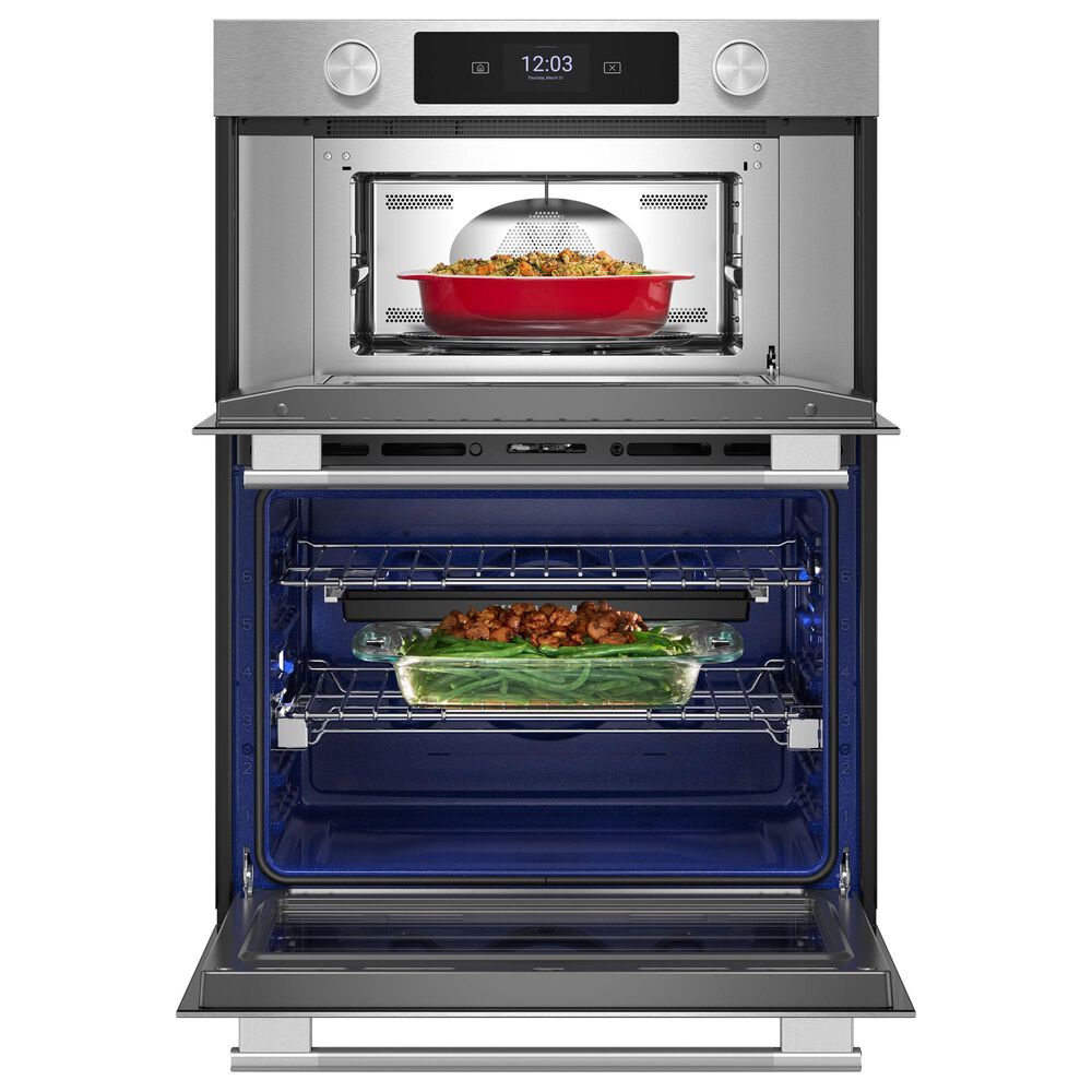 KitchenAid 2-Piece Kitchen Package with PrintShield Stainless Steel 30" Smart Combination Wall Oven and Black 30" Induction Cooktop, , large