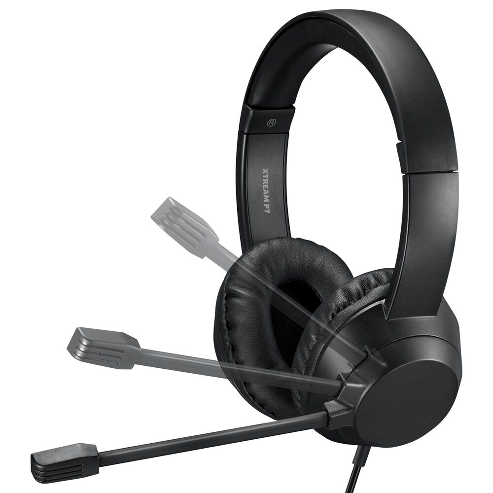 Adesso Wired Stereo Headset with AI Control in Black, , large