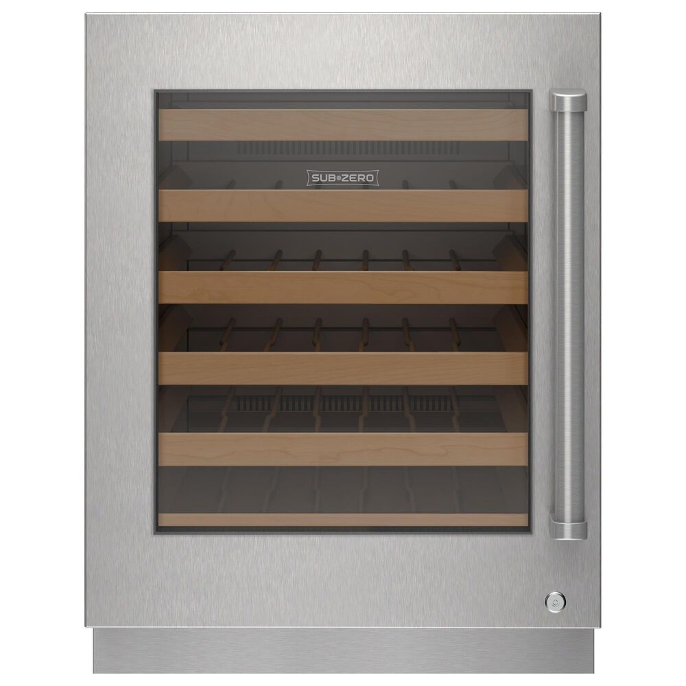 Sub-Zero 24" ADA Undercounter Left Hinge Glass Door Panel with Pro Handle and Lock in Stainless Steel, , large