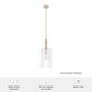 Hunter Gatz 1-Light Pendant in Alturas Gold, , large
