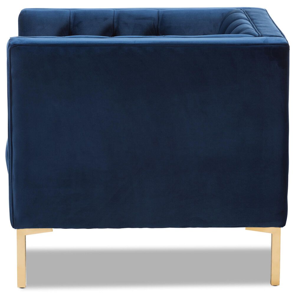 Baxton Studio Zanetta Lounge Chair in Navy, , large