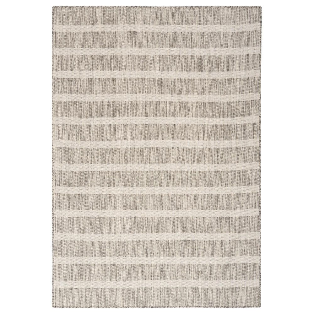 Nourison Positano POS03 Grey and Ivory 6&#39; x 9&#39; Indoor/Outdoor Area Rug, , large