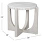 Bassett Mirror Gavin Round End Table in Driftwood and White, , large