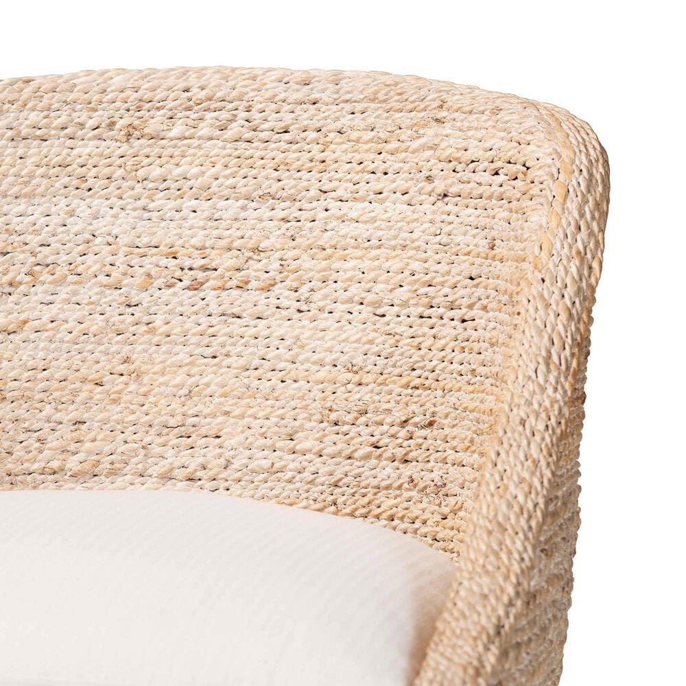 Baxton Studio Jasper Bar Stool in White Wash, , large