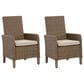 Ashley Laguna Heights Patio Arm Chair in Beige (Set of 2), , large