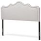 Baxton Studio Nadeen Queen Upholstered Headboard in Greyish Beige, , large