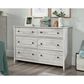 Sauder River Ranch 6-Drawer Dresser in White Plank, , large