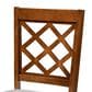 Baxton Studio Verner Side Chair with Grey Cushion in Walnut Brown (Set of 2), , large