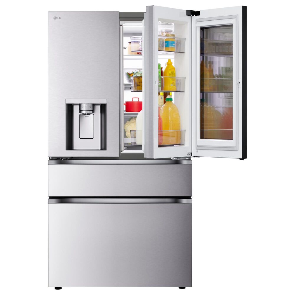 LG 28.6 Cu. Ft 4-Door French Door Refrigerator with Mirror Instaview in PrintProof Stainless Steel, , large