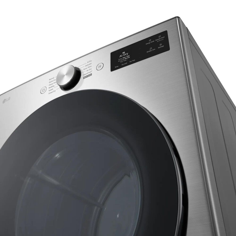 LG 7.4 Cu. Ft. Smart Front Load Gas Dryer with TurboSteam in Graphite Steel, , large
