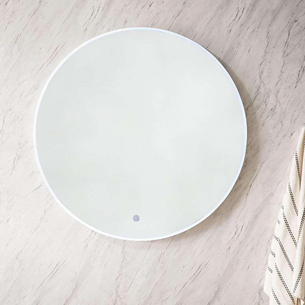 James Martin Vanities Orlando 36&quot; Mirror in Frosted Acrylic, , large