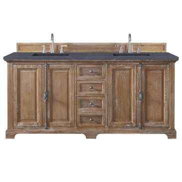 James Martin Vanities Providence 72" Double Bathroom Vanity in Driftwood with 3 cm Charcoal Soapstone Quartz Top and Rectangular Sinks, , large