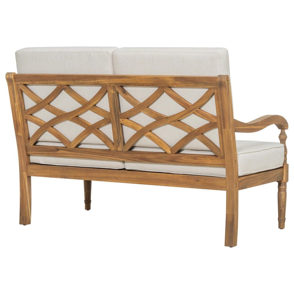 HOMLUX 2-Piece Outdoor Loveseat and Coffee Table Set in Beige, , large