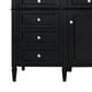 James Martin Vanities Brittany 48" Single Bathroom Vanity in Black Onyx with 3 cm White Zeus Quartz Top and Rectangular Sink, , large