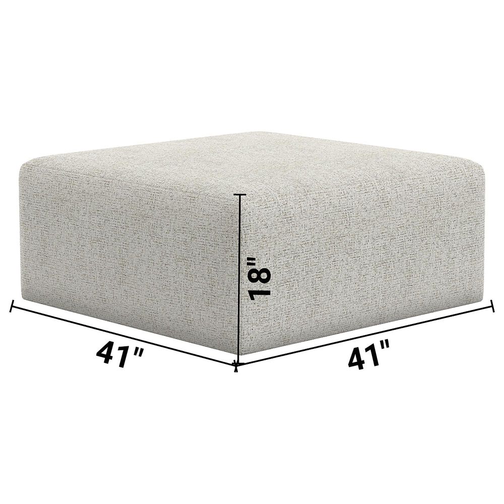 Hartsfield Tori 41" Square Cocktail Ottoman in Birch, , large